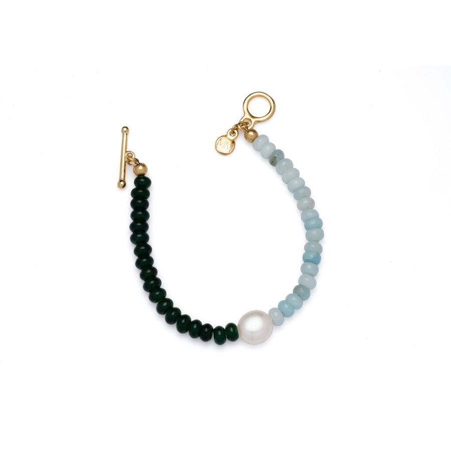 Jade and Amazonite Pearl Bracelet