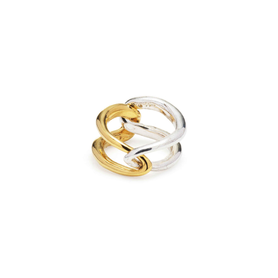Two Tone Intertwined Ring