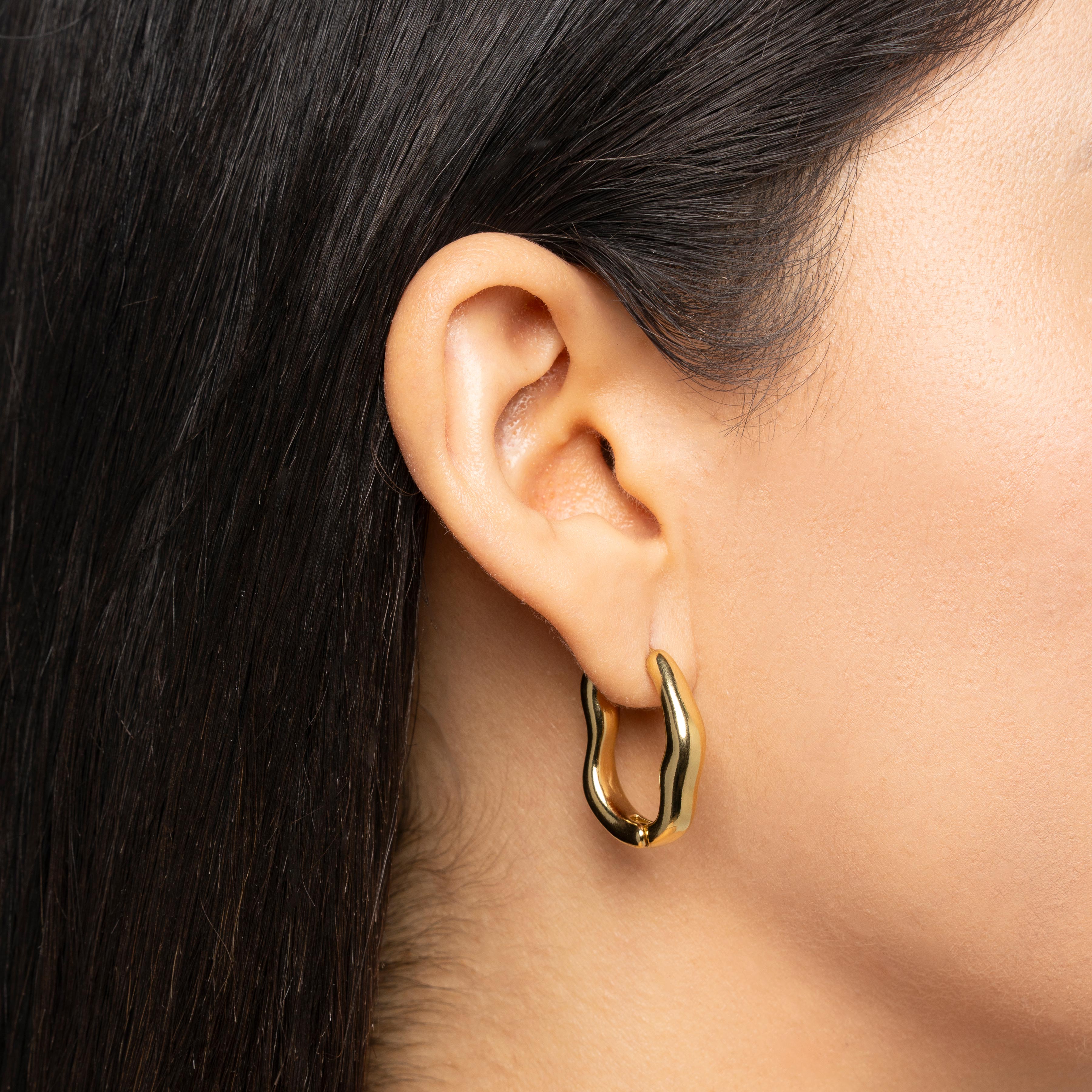 Gold Organic Hoops