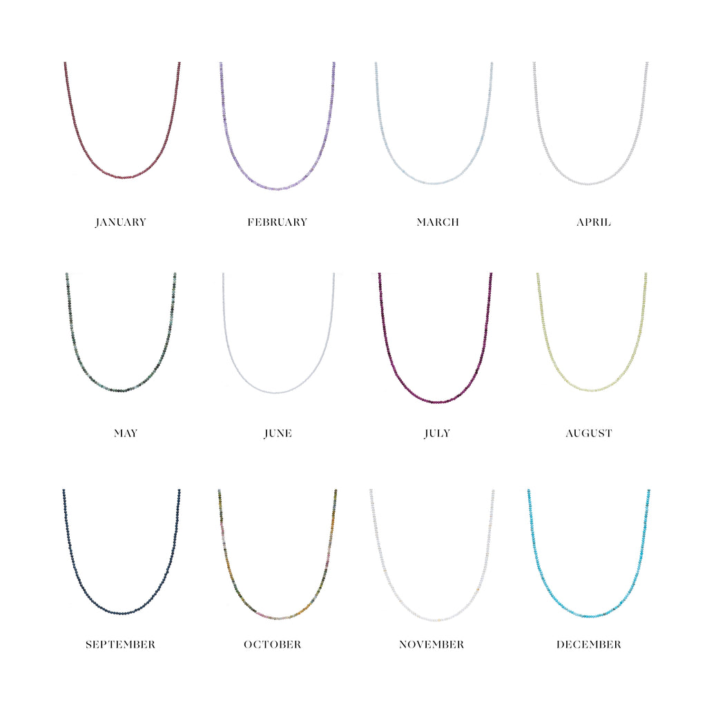 Birthstone Beaded Necklace