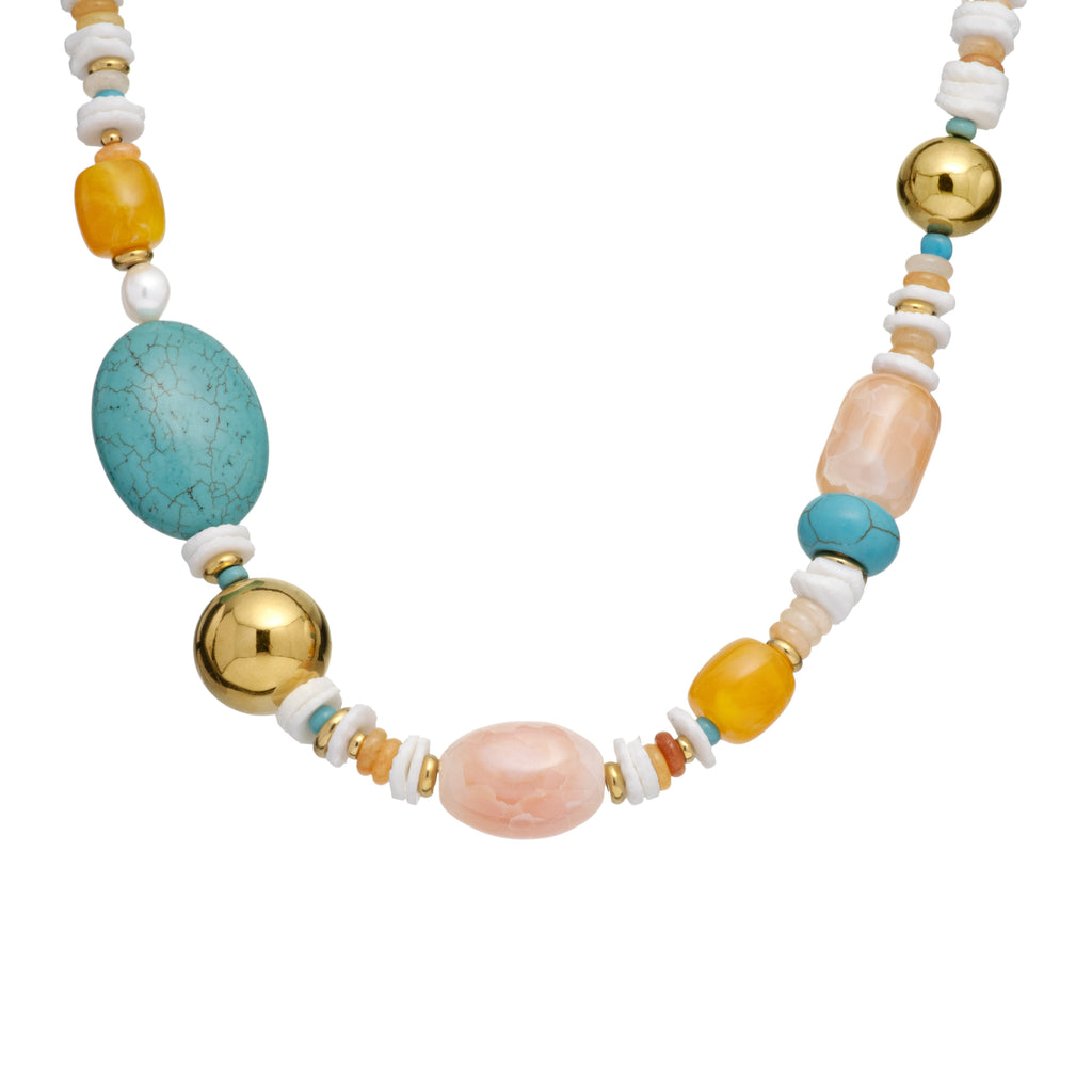 Bold Stone Beaded Necklace
