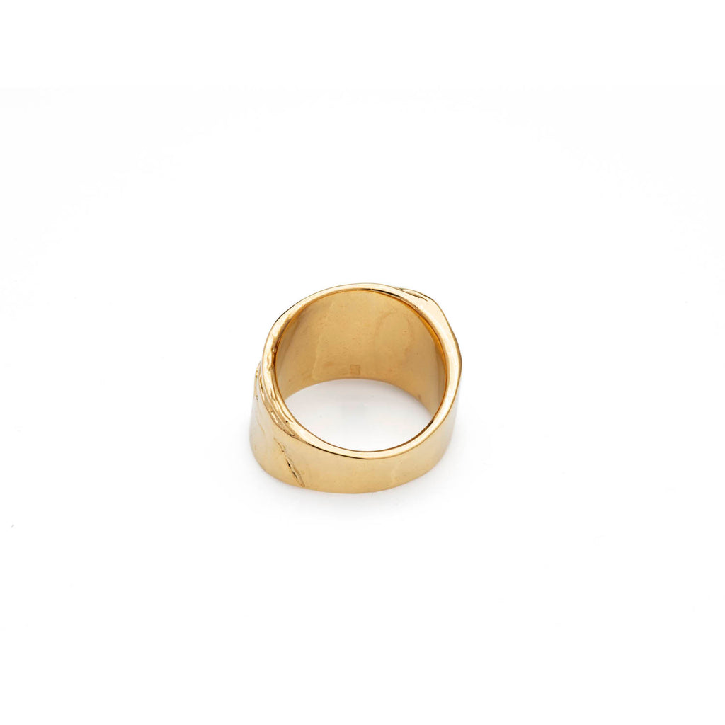 Gold Hammered Ring