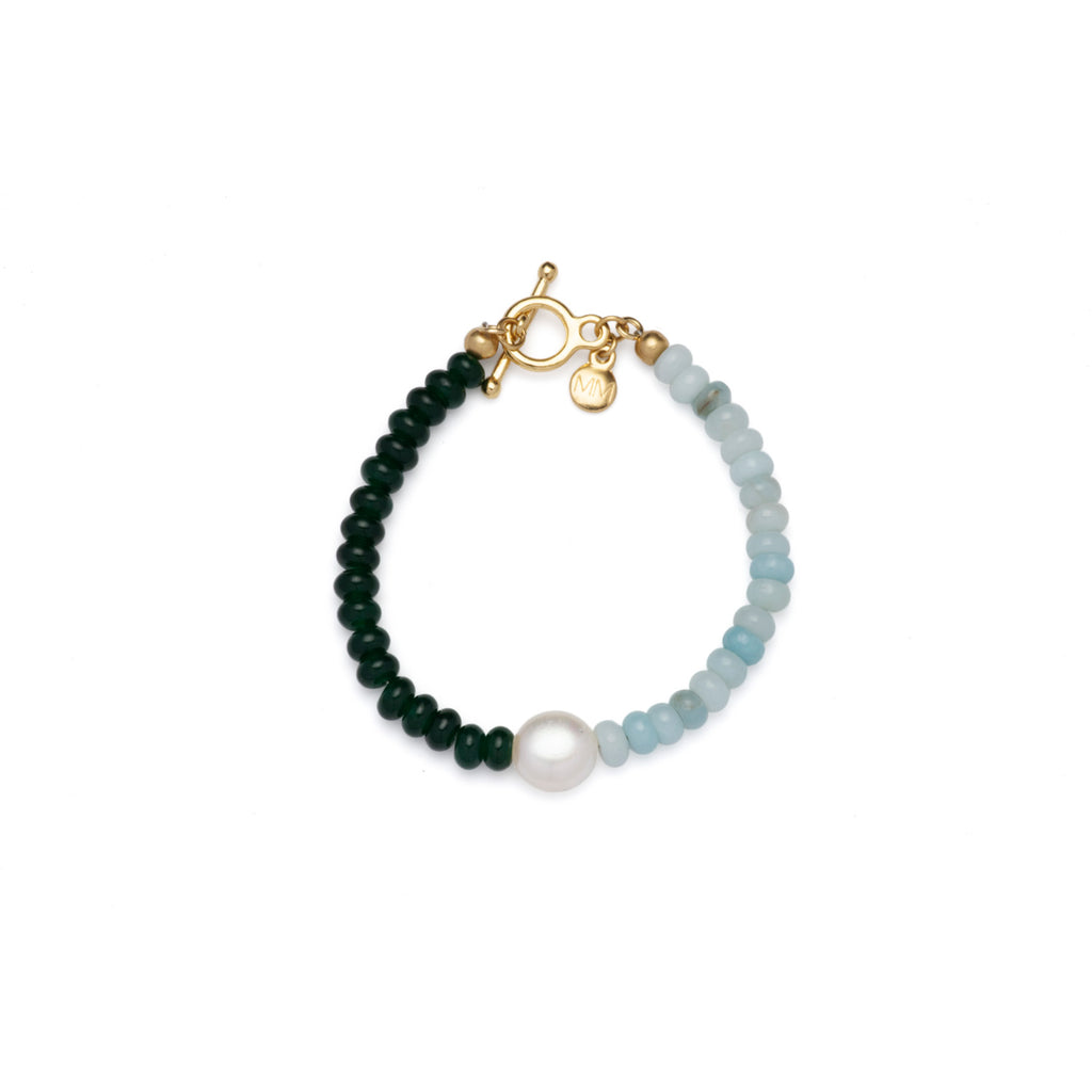 Jade and Amazonite Pearl Bracelet