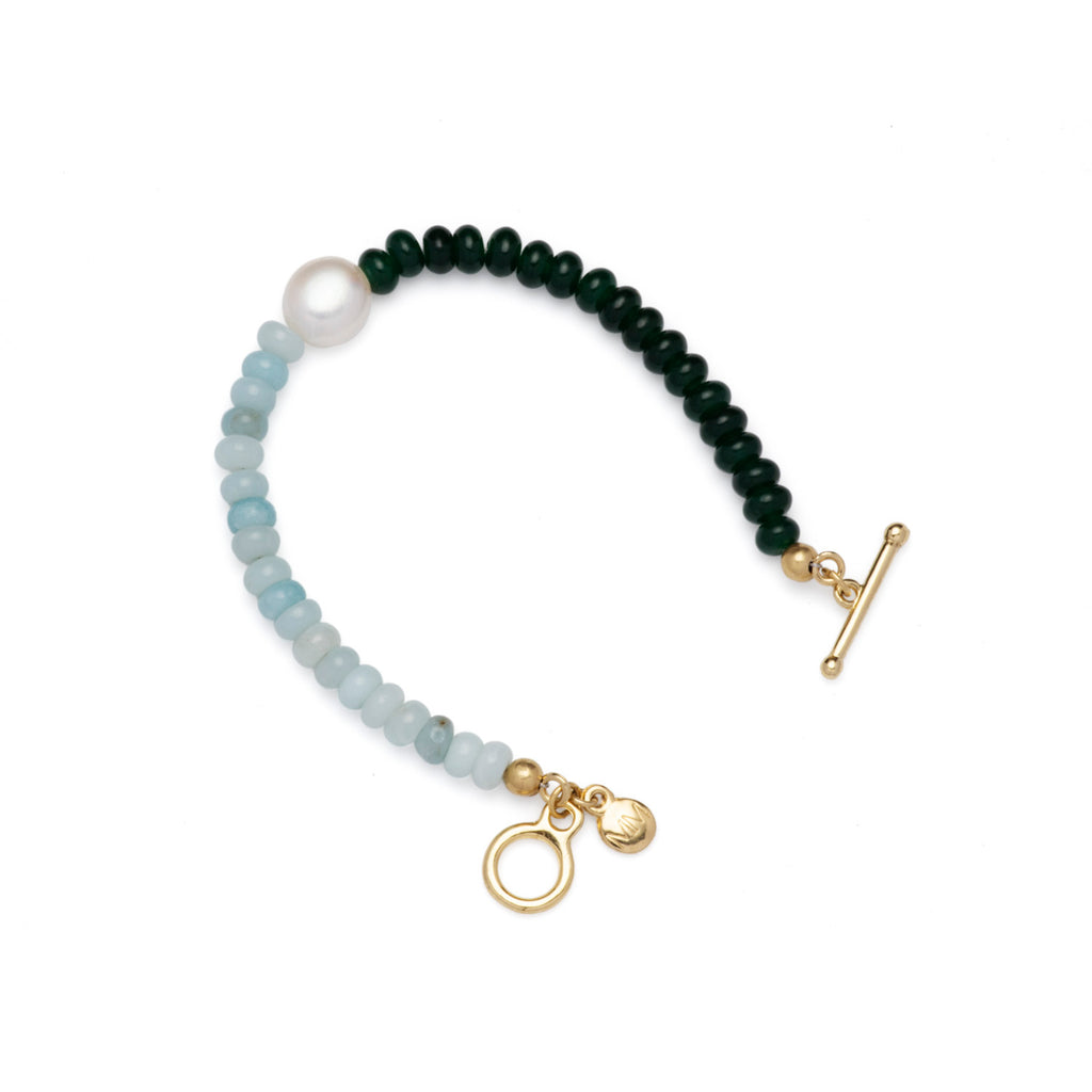Jade and Amazonite Pearl Set