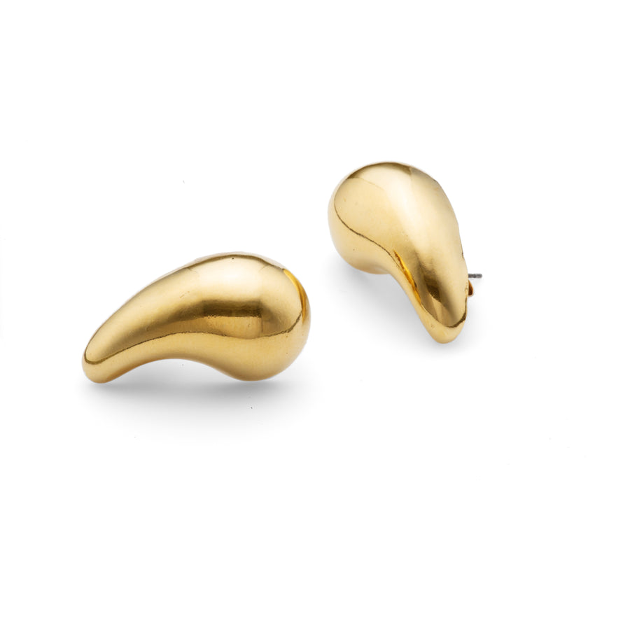 Gold Bold Drop Earrings