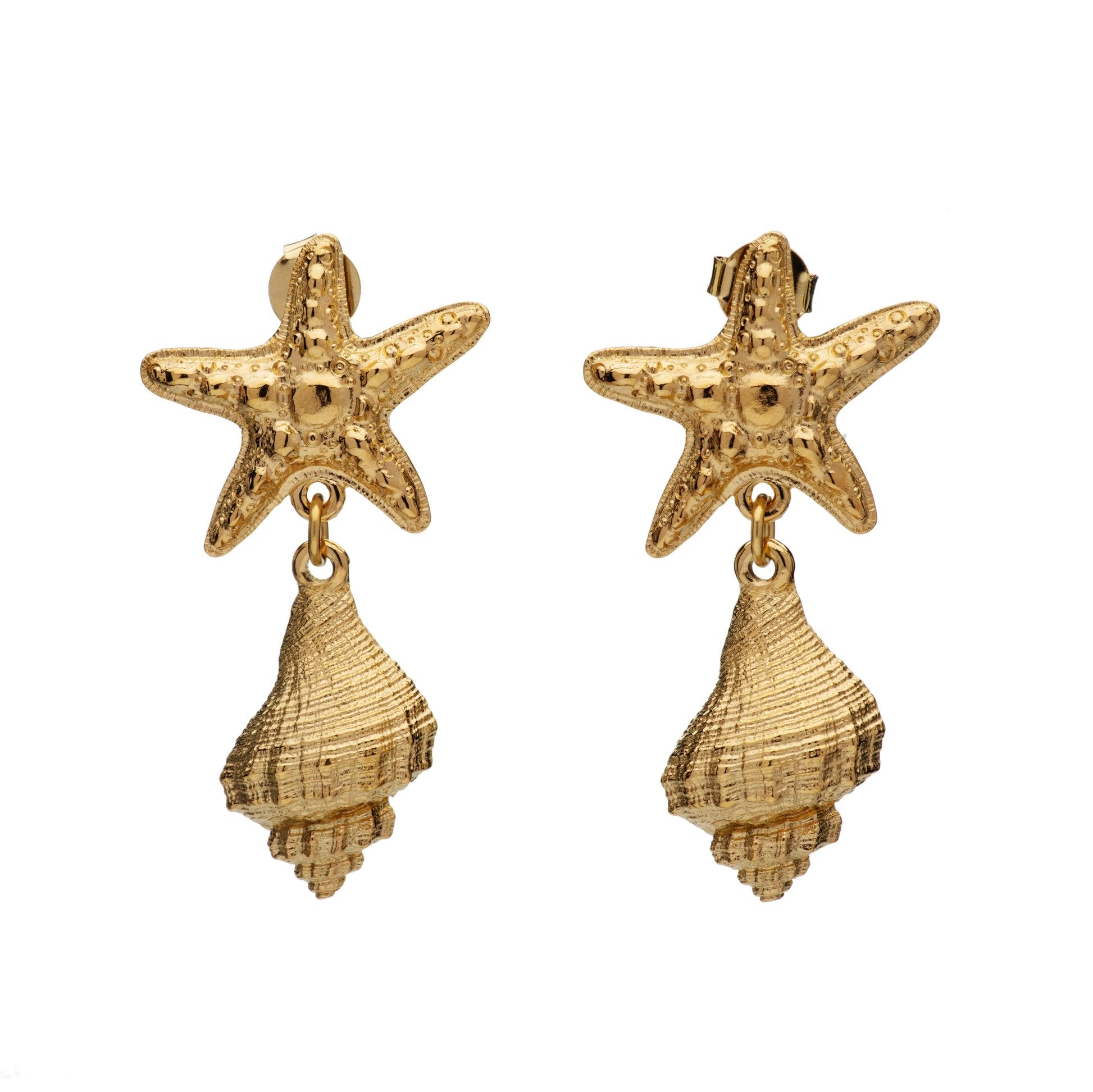 Starfish Seashell Earrings
