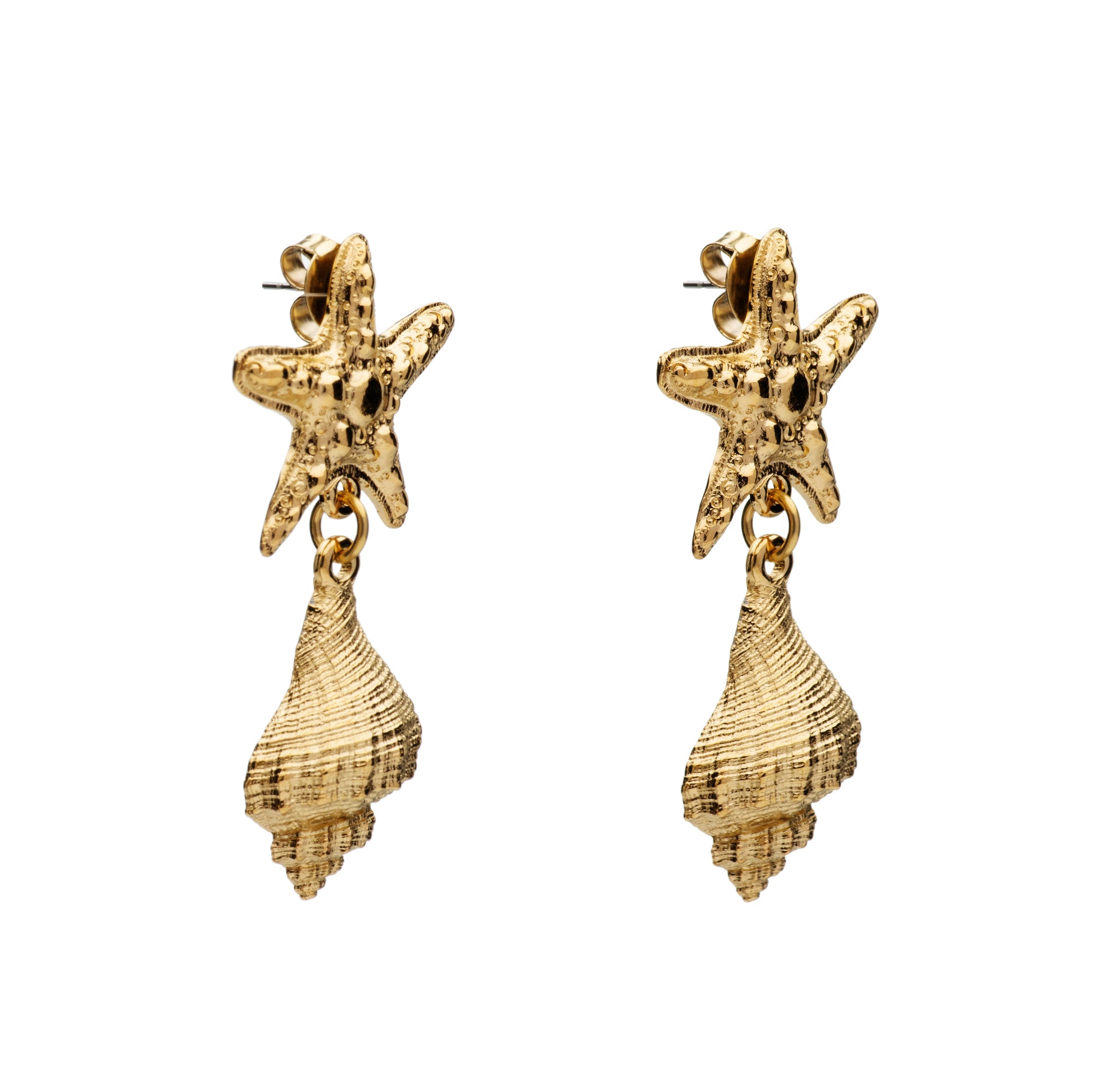 Starfish Seashell Earrings