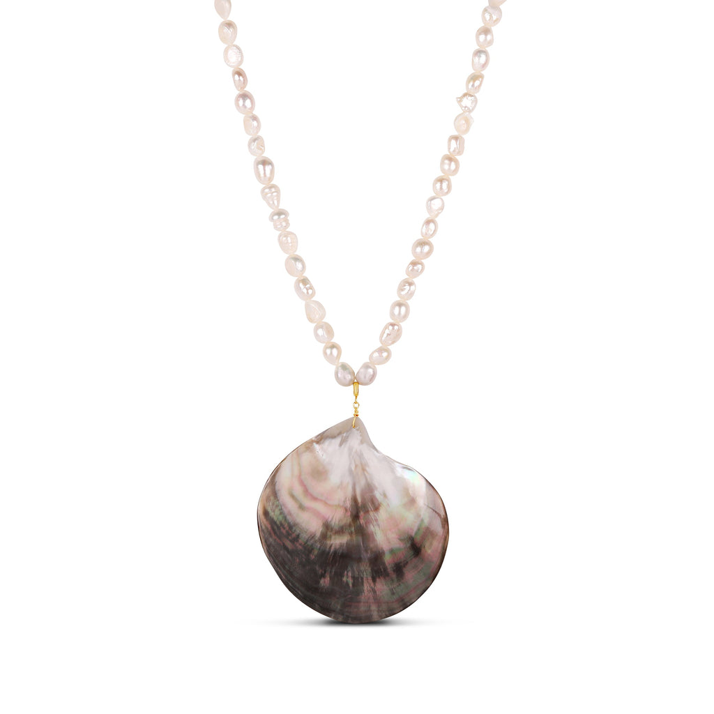 Large Pearl and Shell Necklace
