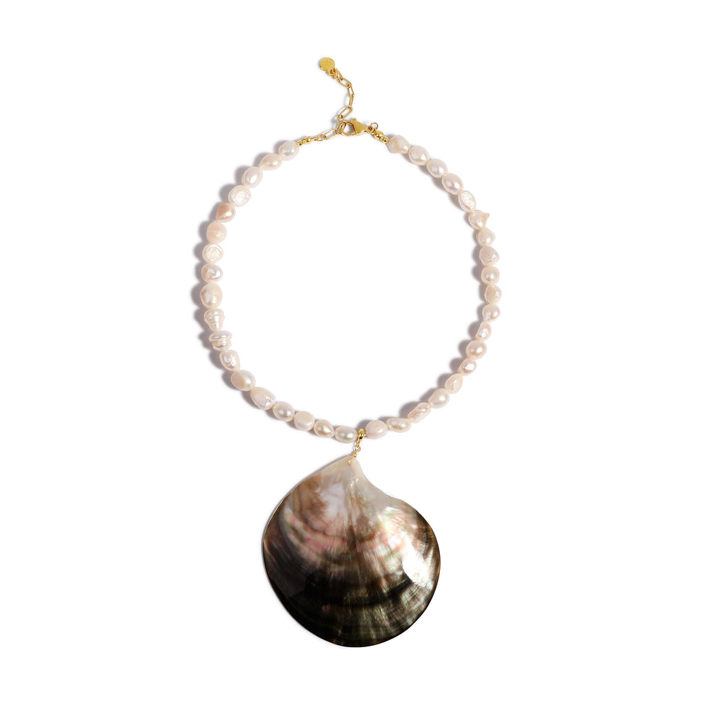 Large Pearl and Shell Necklace