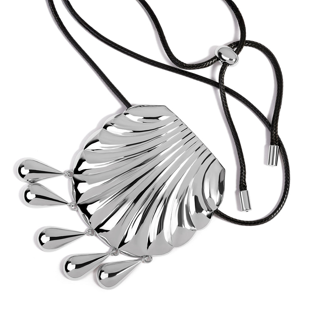 Shell Pendant Necklace Silver