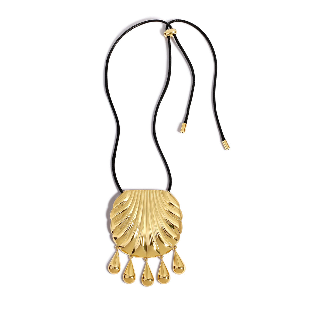 Shell Pendant Necklace Gold