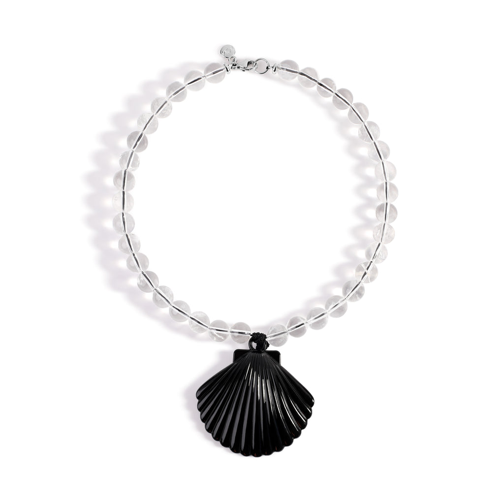 Midnight Beaded Shell Necklace