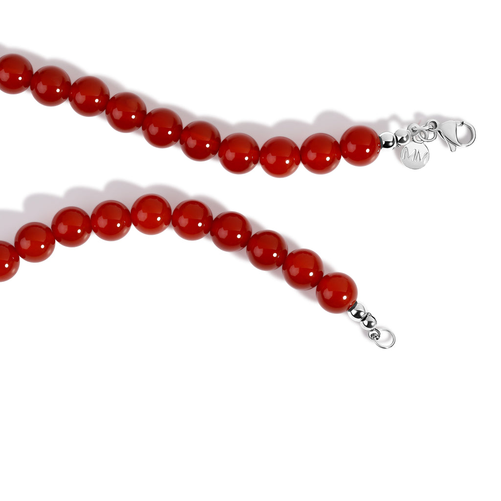Wine Beaded Shell Necklace