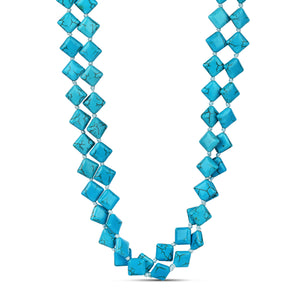 Turquoise Beaded Wrap Necklace