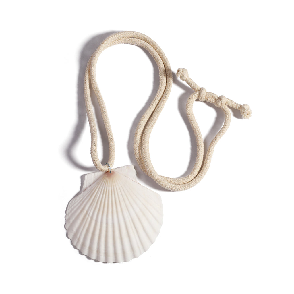 Ivory Shell Rope Adjustable Necklace