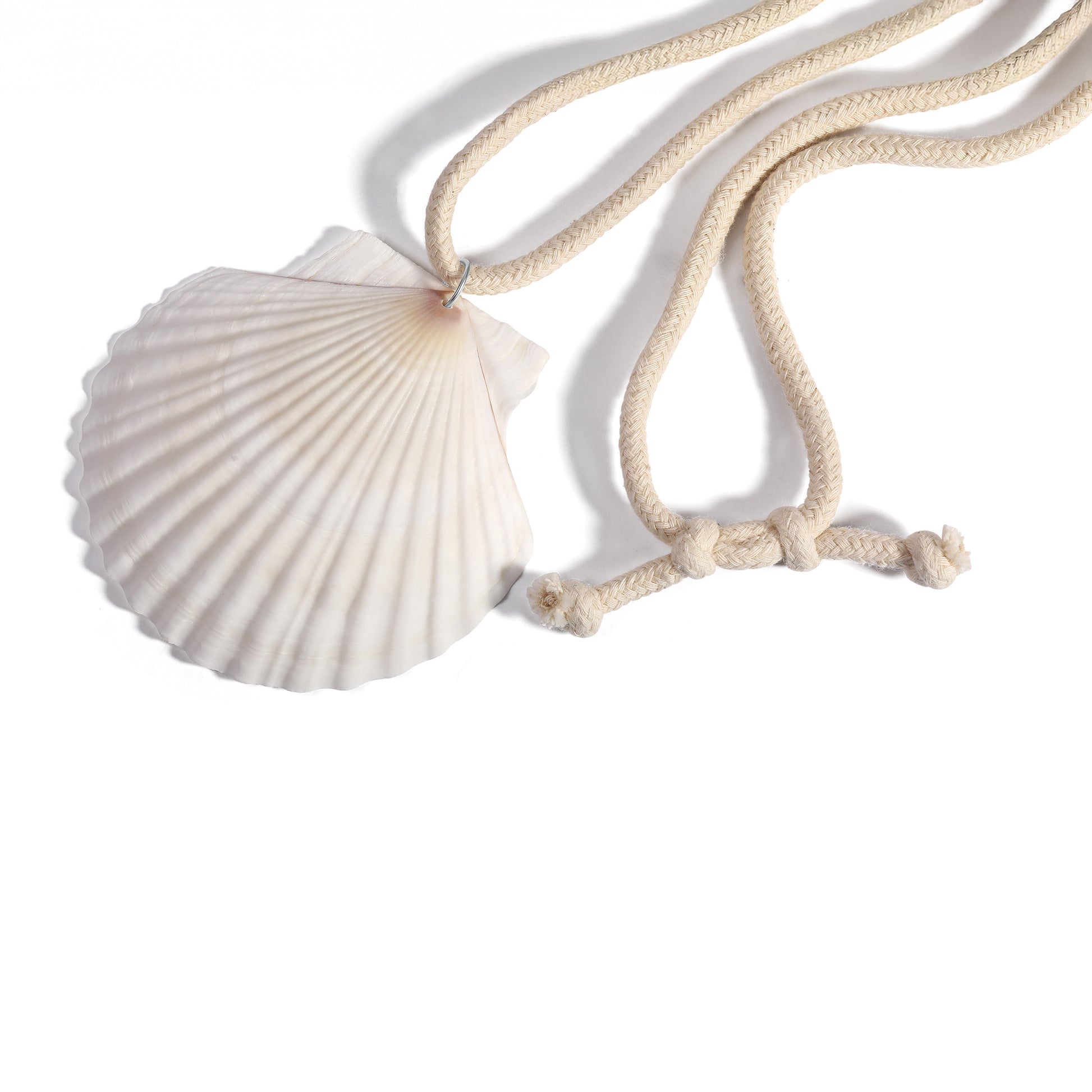 Ivory Shell Rope Adjustable Necklace