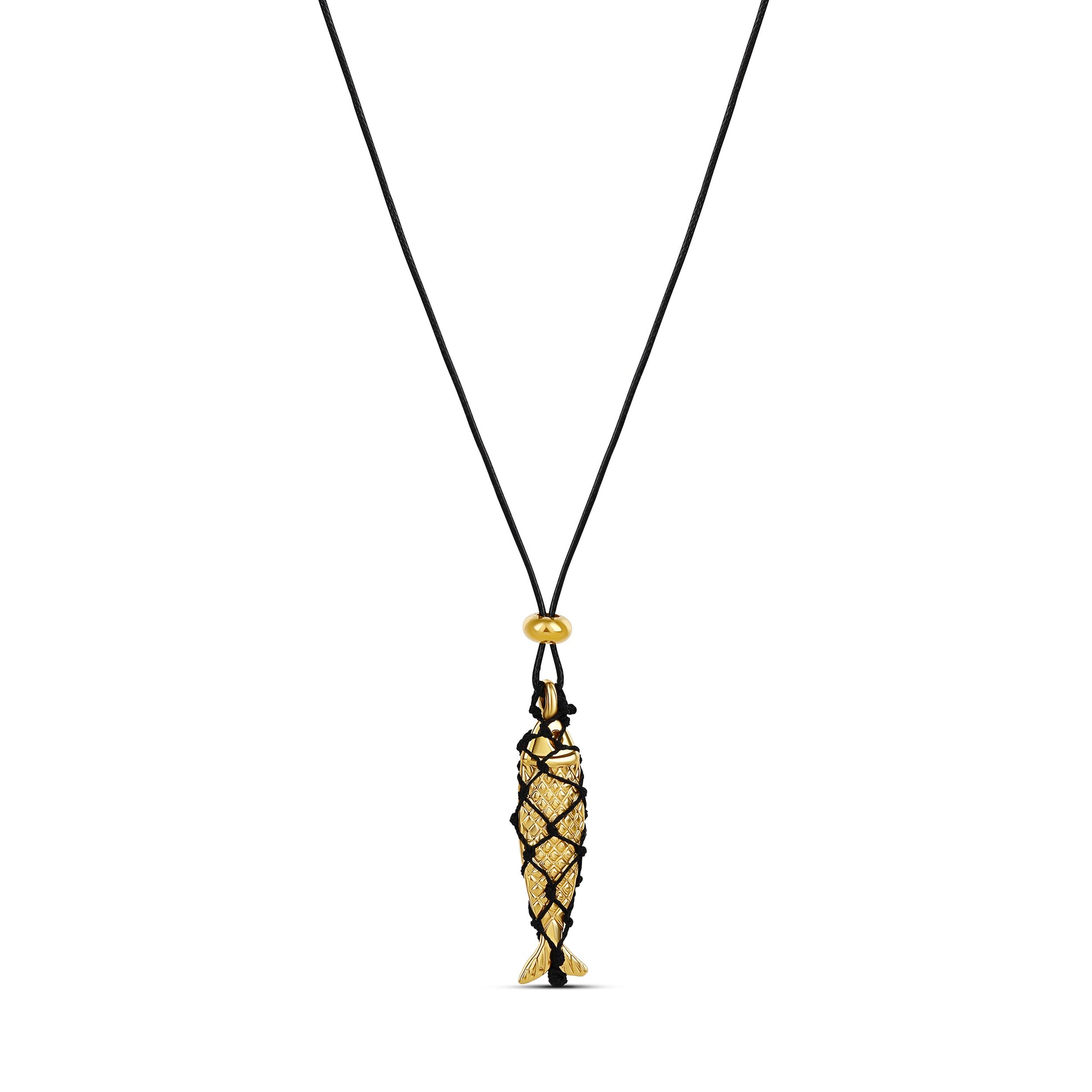 Gold Fishbone Net Adjustable Necklace