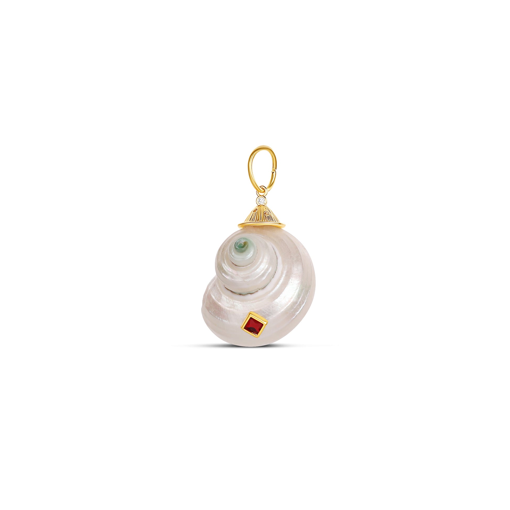Embellished Shell Pendant