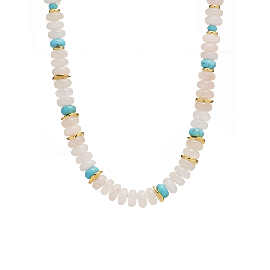 Quartz and Turquoise Beaded Necklace