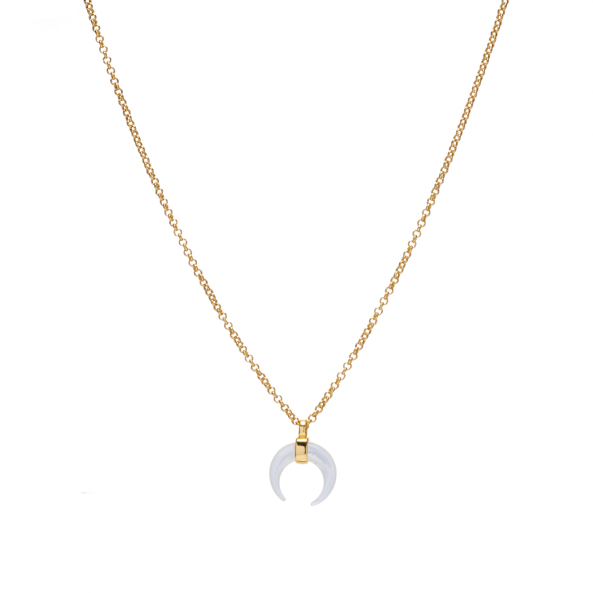 Mother of Pearl Crescent Necklace