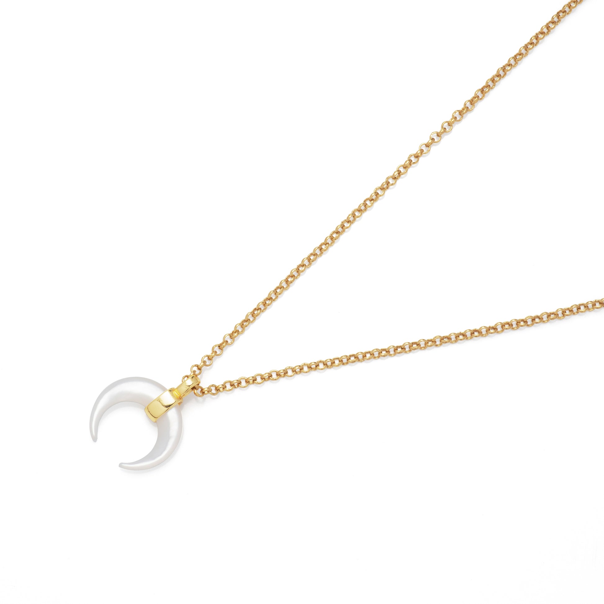 Mother of Pearl Crescent Necklace