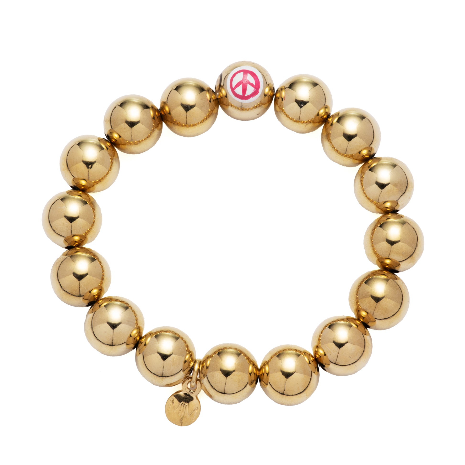 Hand Painted Beaded Stretch Bracelet