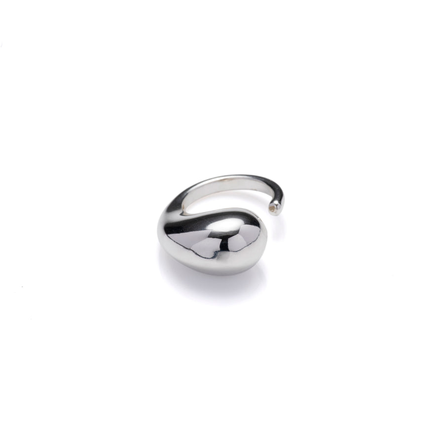 Adjustable Silver Dome Ring