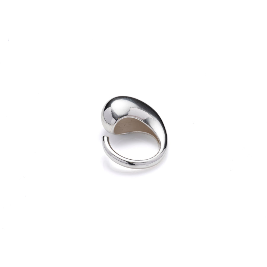 Adjustable Silver Dome Ring