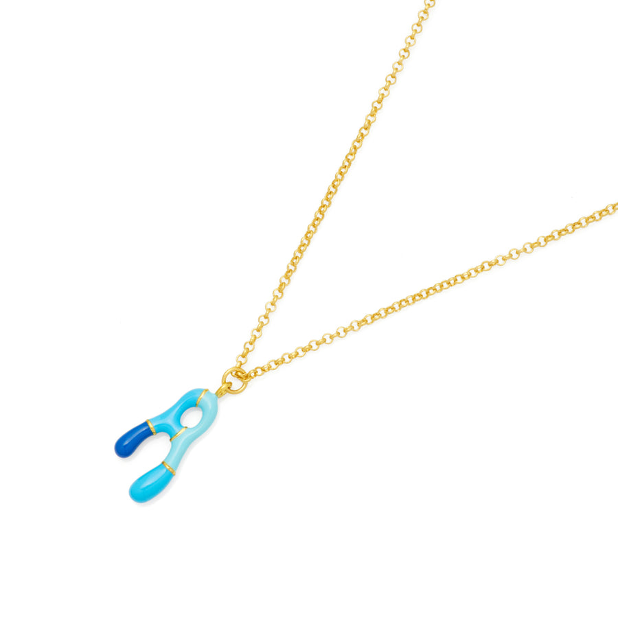 Enamel Initial Necklace