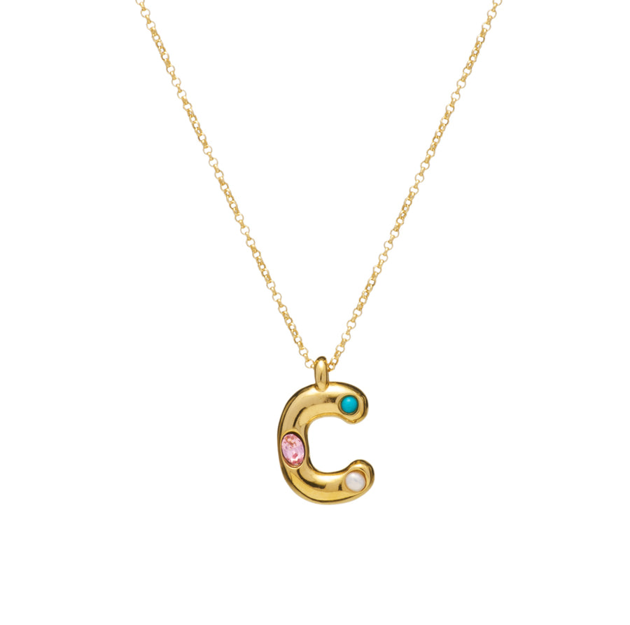 Embellished Initial Necklace