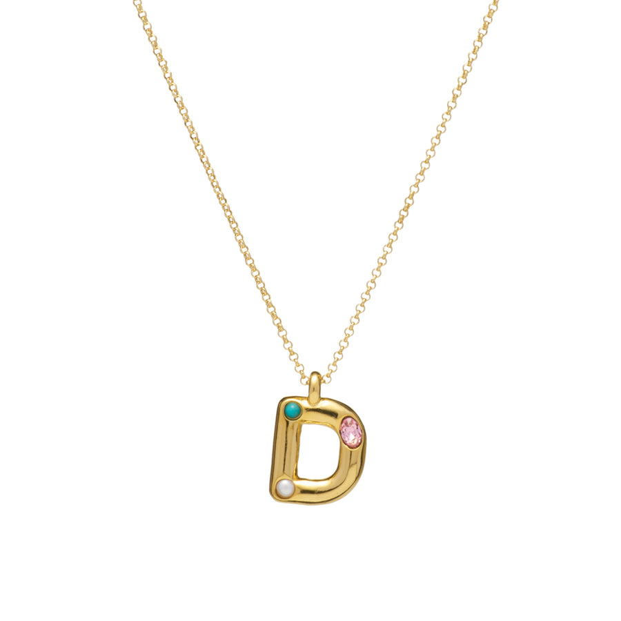 Embellished Initial Necklace