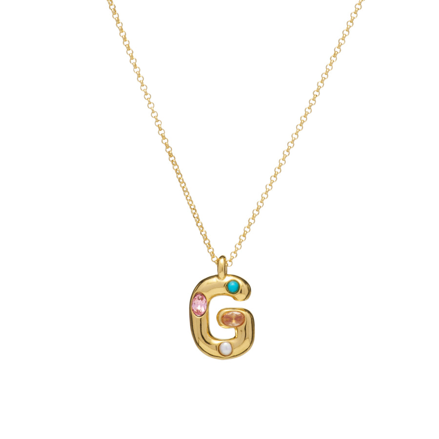 Embellished Initial Necklace