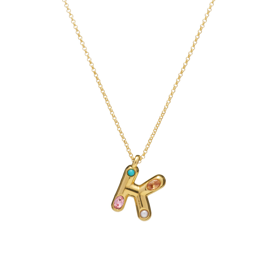 Embellished Initial Necklace