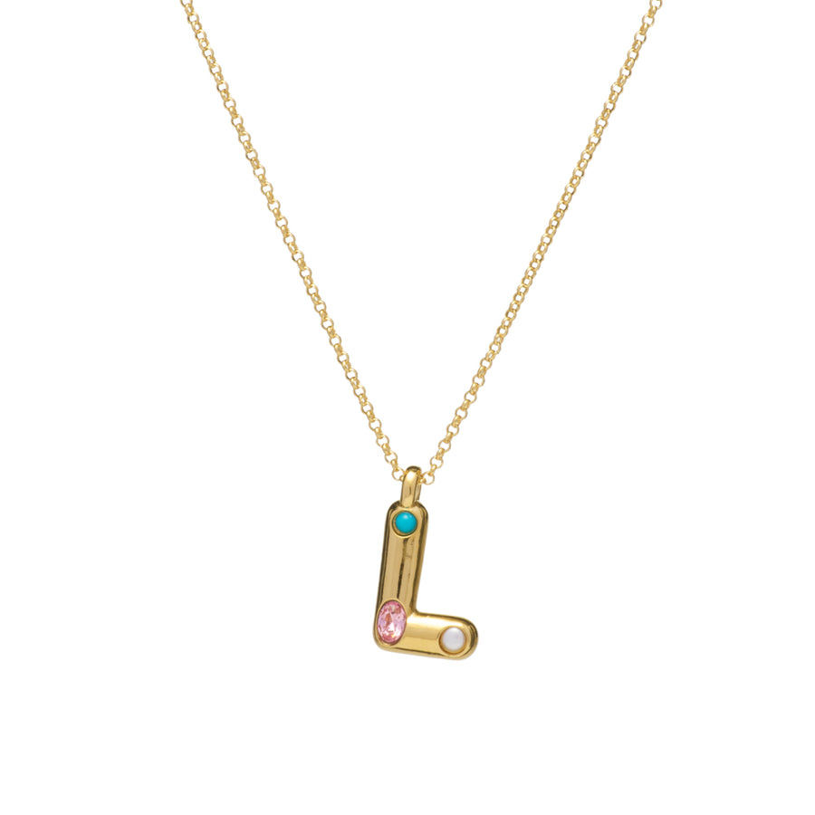 Embellished Initial Necklace