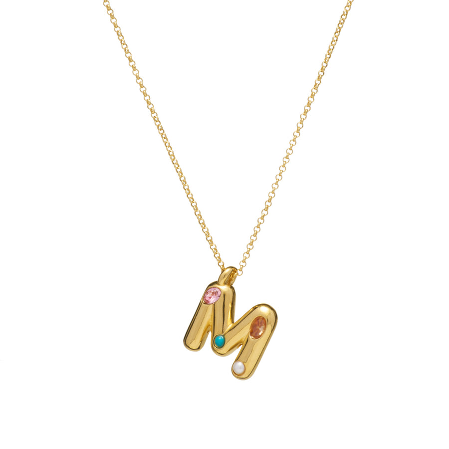 Embellished Initial Necklace