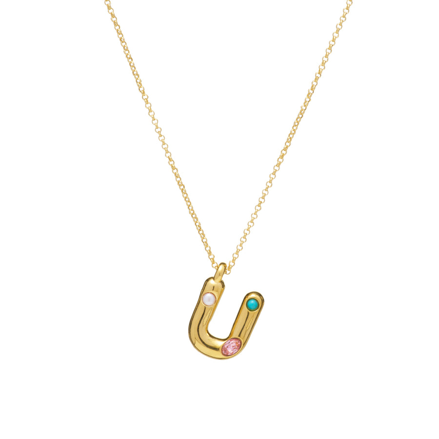 Embellished Initial Necklace