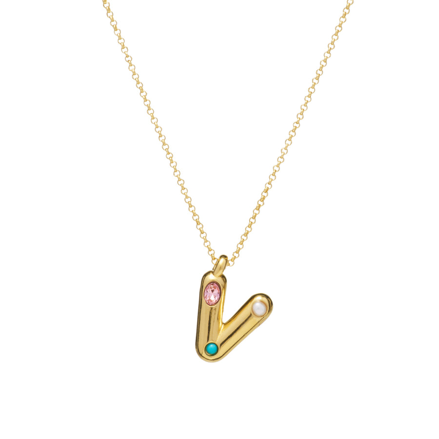 Embellished Initial Necklace