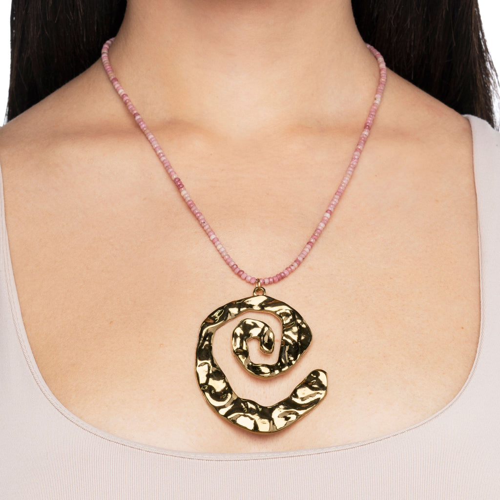 Beaded Swirl Necklace