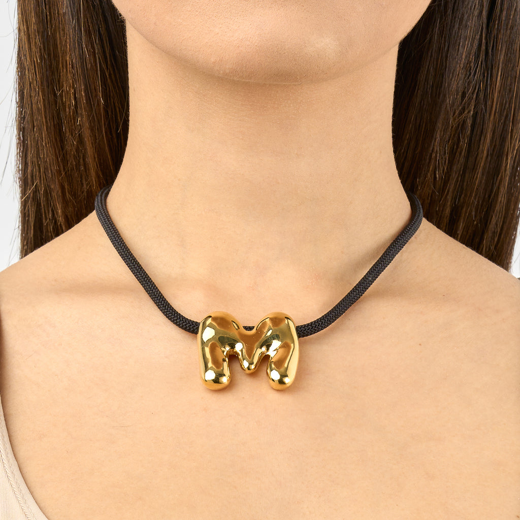 Puffy Letter Necklace