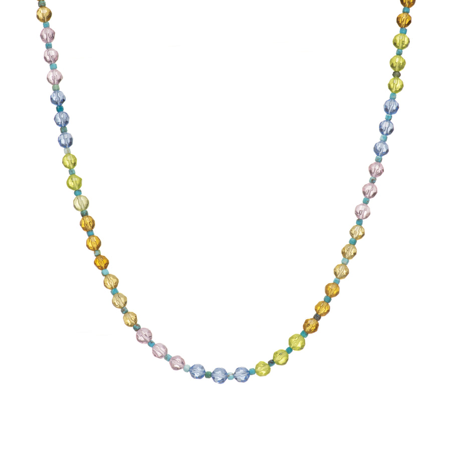 Pastel and Turquoise Beaded Necklace