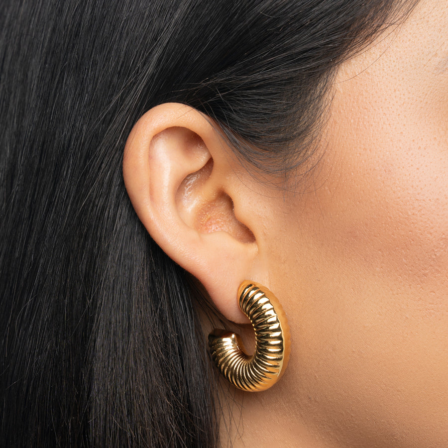 Ribbed Chunky Hoops