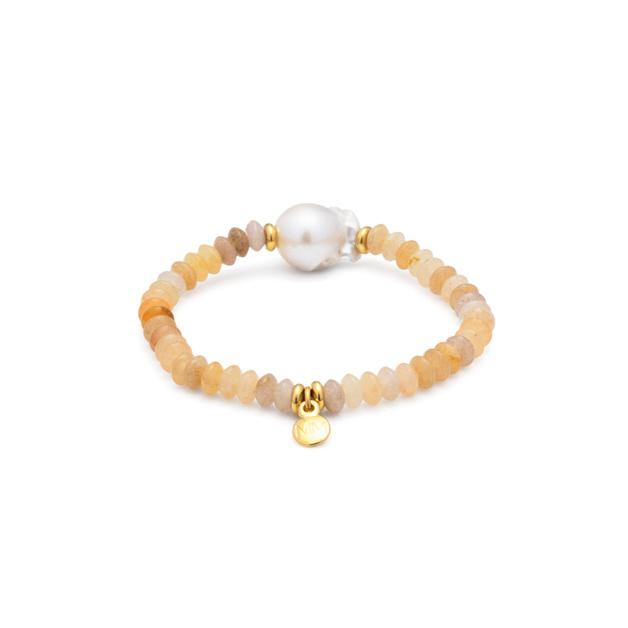 Topaz Beaded Baroque Pearl Bracelet