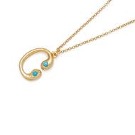 Turquoise Bubble Initial Necklace – MAYAMAR