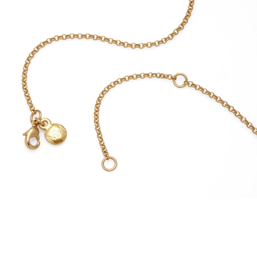 14K Gold Bubble Letter Necklace - U