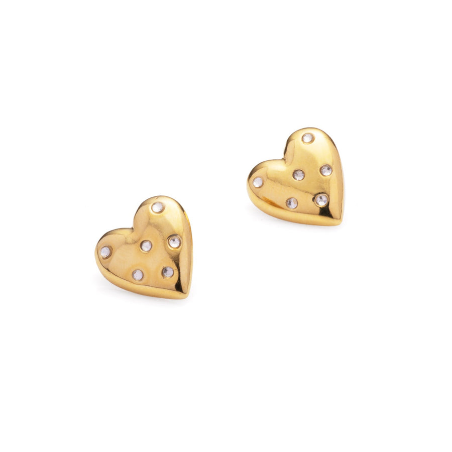 Embellished Heart Earrings