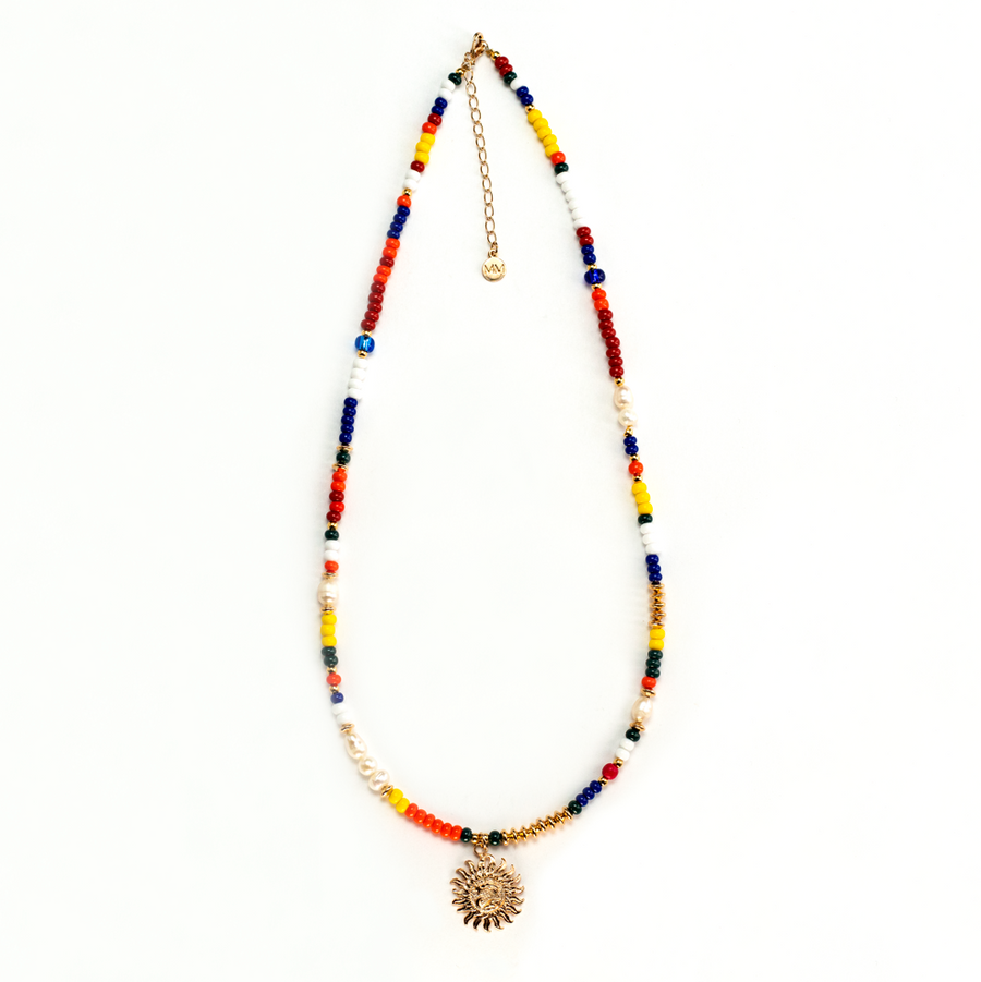 Multi Color Beaded Necklace