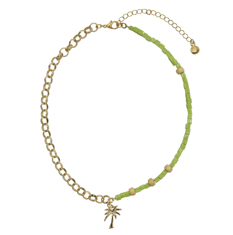 Half Rolo Chain Pukka Palm Tree Necklace