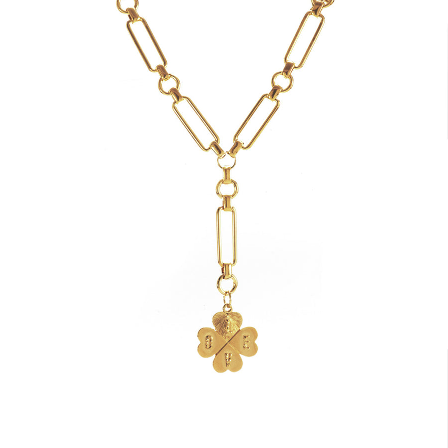 Louis Vuitton' Gold Lariat Necklace | 16 