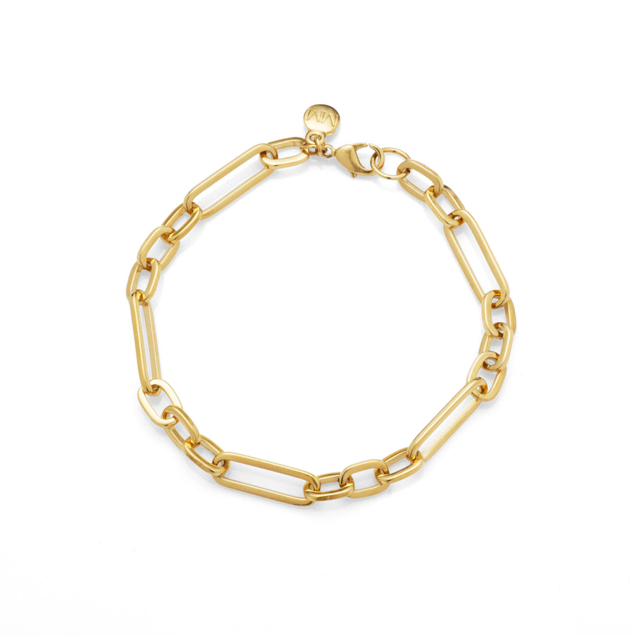 Figaro Chain Link Bracelet