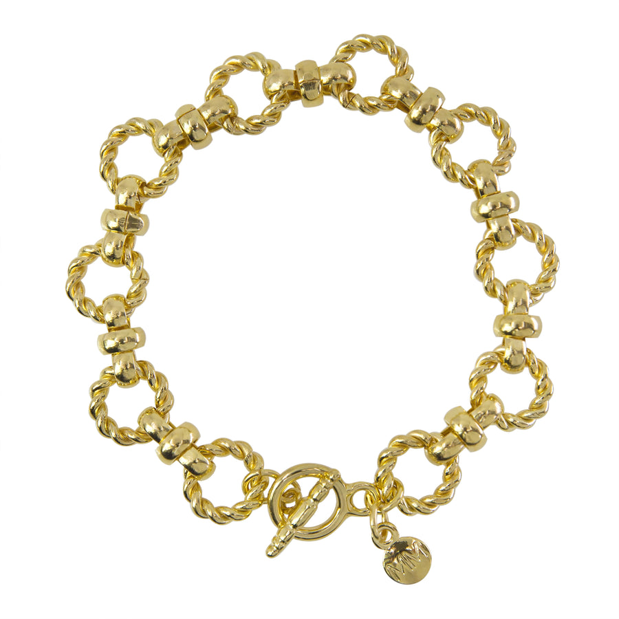 Bold Textured Rolo Chain Bracelet